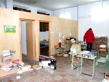L'interior de l'edifici del carrer de Santa Teresa.
