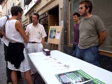 La paradeta es va instal.lar al carrer de Sa Lluna