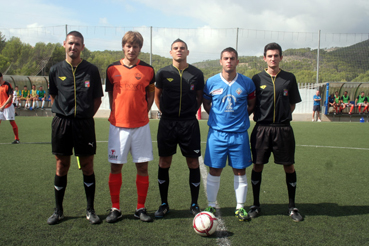 Els capitans i els àrbitres del Gènova-C.F. Sóller.