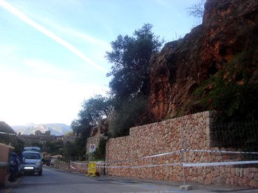 La zona afectada pel despreniment.