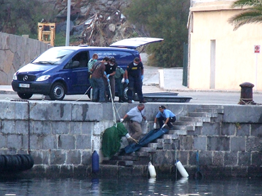 Instant en el que s'extreia el cos de l'aigua