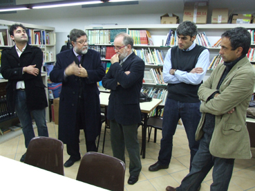Les autoritats, durant la inauguració del nou servei.