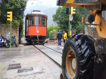 L'automotor afectat, al Camp de s'Oca