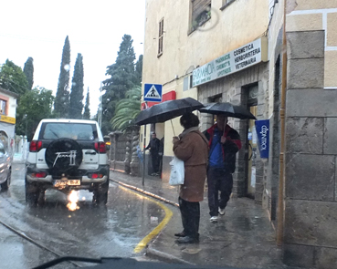 Avui ha estat dia de capelina i paraigües