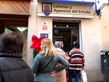 Avui hi havia cua a l'administració de loteries