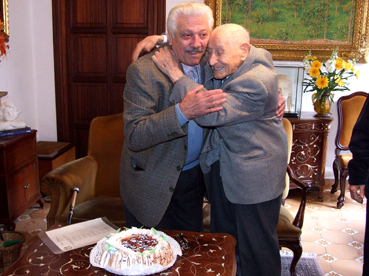 El president del Círculo i l'homenatjat