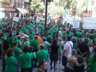 Imatge d'una de les concentracions d'avui a Palma.