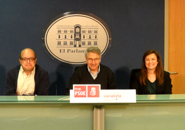 Representants del PSOE avui en roda informativa