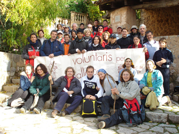 El grup de voluntaris que va treballar