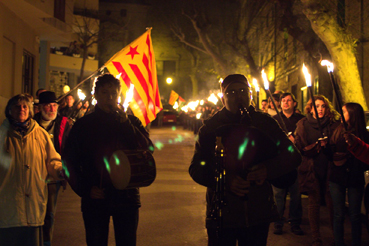 Un instant de la marxa de dissabte a vespre