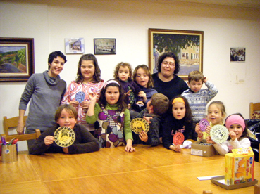 El grup d'infants participants al taller.