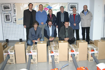 Moment de l'entrega dels estris