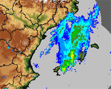 El mapa de la tempesta d'ara