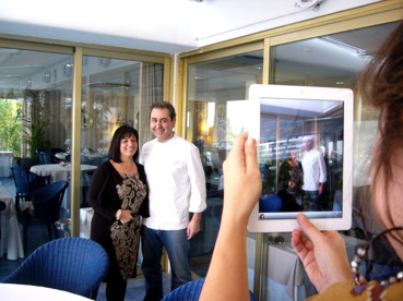 Benet Vicens en el restaurant del Club de Mar