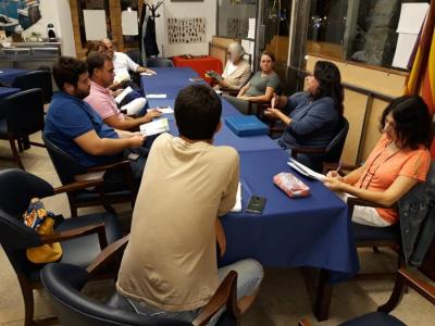 Imatge de la reunió d'ahir al Port