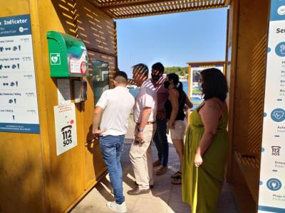 Les autoritats durant la inauguració d'avui dematí.