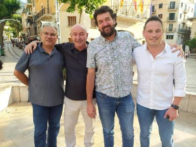 Nadal i Aguiló, amb Porcel i Darder el dia que anunciaren el pacte.