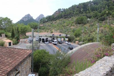 L'àrea del peatge del Túnel de Sóller.