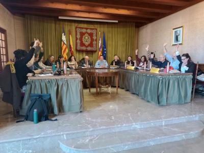 Instant de la votació al ple d'avui