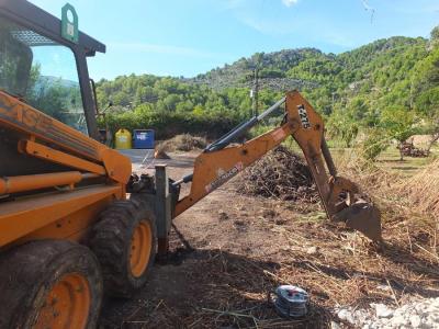 Una palera al lloc on es neteja el torrentó