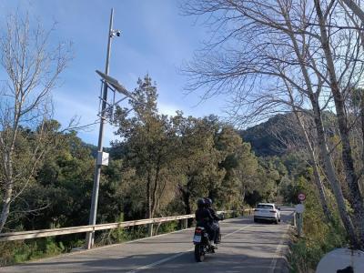 La càmera de vigilància instal·lada a Lluc.