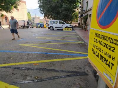 Els treballs de pintura, realitzats ahir