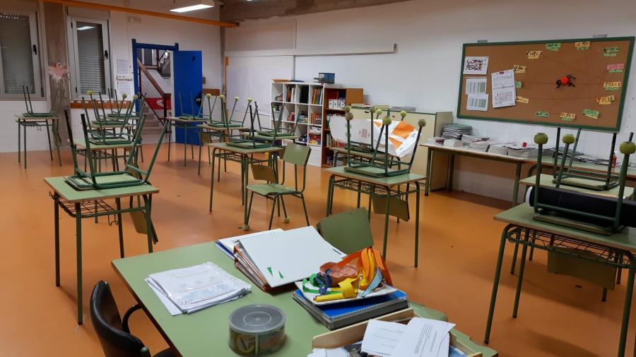 Una classe del Puig a punt per iniciar el curs