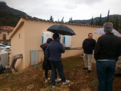 Un moment de la visita d'avui dematí.