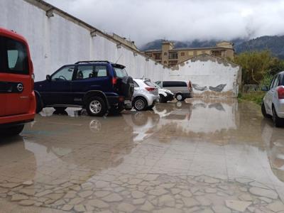 L'aparcament anegat de Sa Filadora