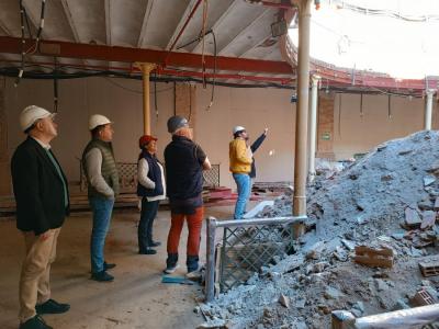 Un moment de la visita, avui dematí