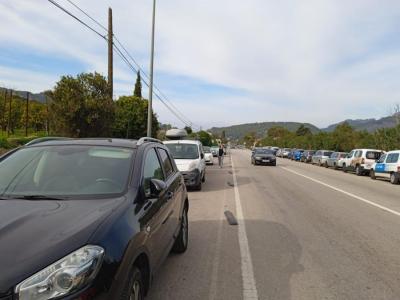 L'actual carretera de desviament.