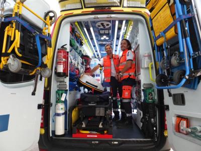 L'ambulància i els seus treballadors sanitaris, aquesta setmana.