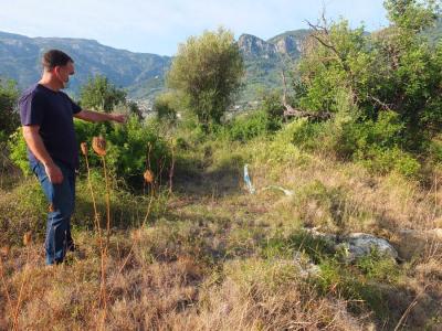 El regidor Bestard en una visita al jaciment