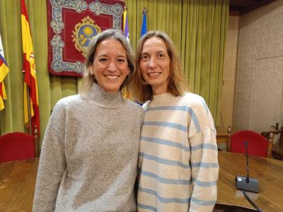 Marta i Eva Seguí, durant la presentació de la seva candidatura.