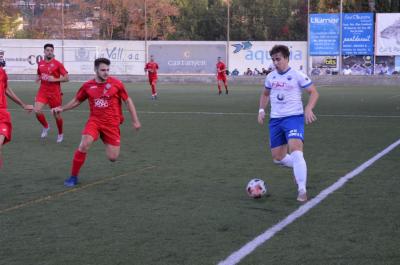 Una instantània del partit disputat avui a Can Maiol.