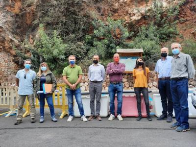 Els tècnics que han participat a la visita d'avui.