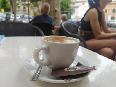 La terrassa d'un establiment situat en el centre de Sóller.