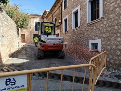 Treballs en execució al carrer de la Trinitat