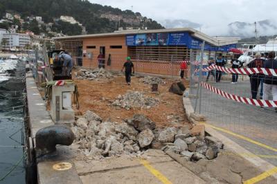 Els treballs que s'estan executant a la zona portuària.