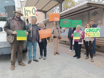 La representació sollerica, a punt de partir a Palma.