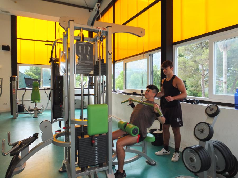 L'interior del gimnàs de Son Angelats.