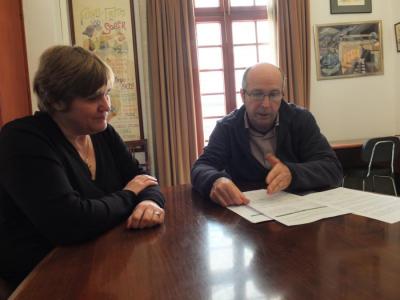 Vicenç Pérez presentant la memòria anual d'activitats.