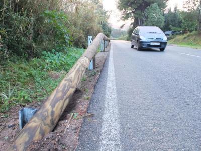 Un dels guarda-raïls que s'han col.locat durant les darreres setmanes.