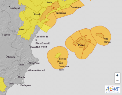 El mapa de les alertes per demà