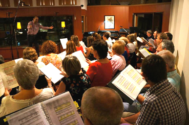 Un moment de l'enregistrament del disc.