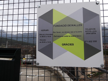 El cartell instal.lat aquests dies.