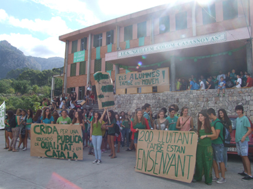 Acte de protesta dels alumnes de fa dues setmanes.