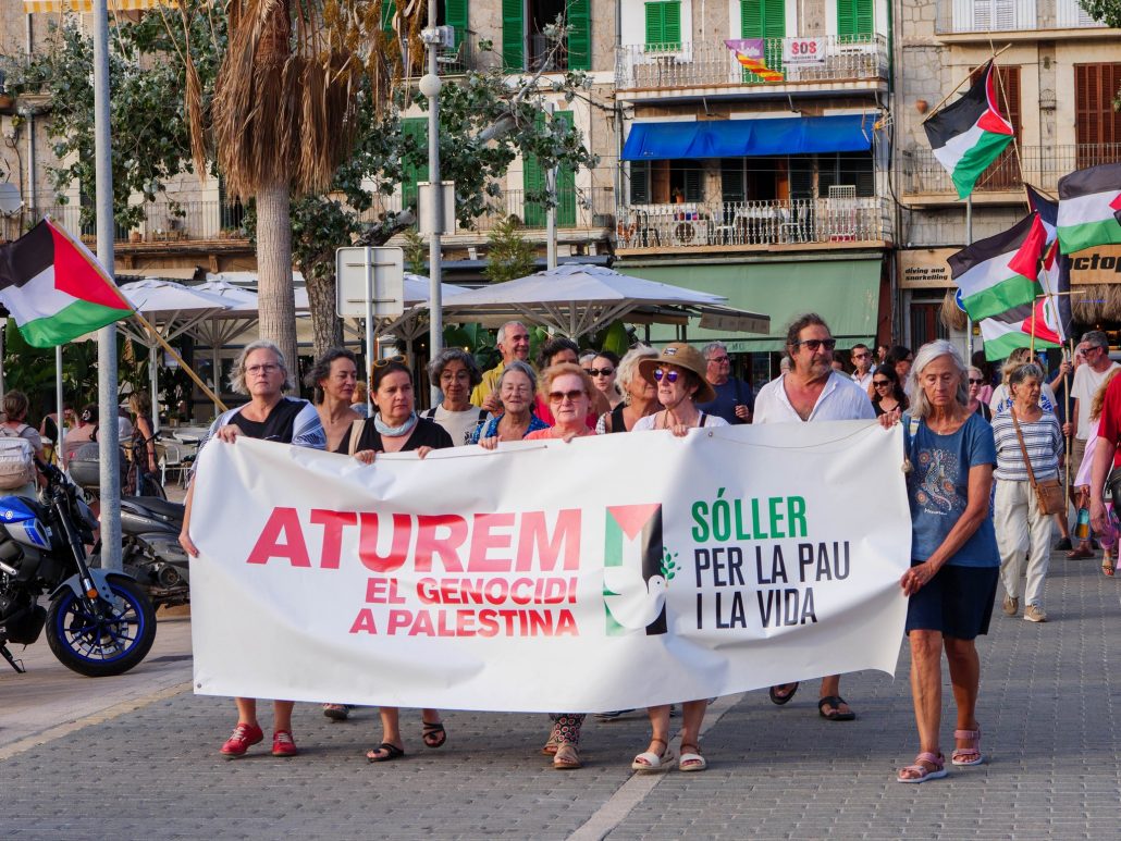 La concentració, organitzada per demanar la pau a Palestina.